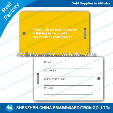 plastic pvc printable custom shaped name tag